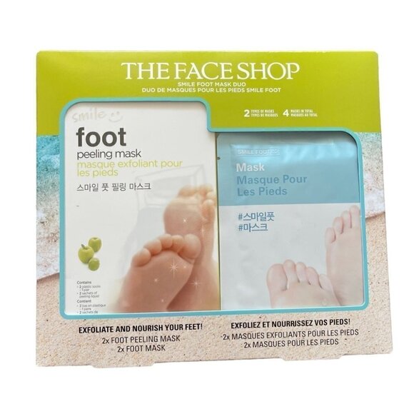 The Face Shop Korean Smile Foot Peeling And Mask Bundle Pack - Picture 1 of 7